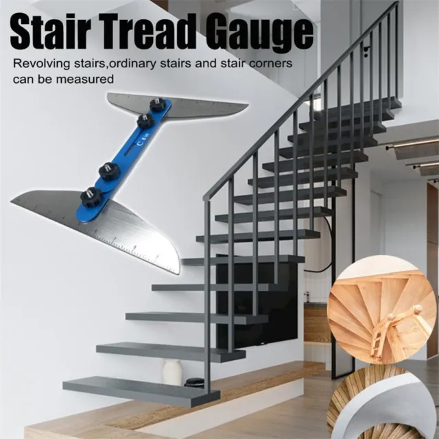 Herramienta de medidor de escaleras calibre plantilla escalera escalera escalera escalera escalera de medición para elevadores 11-60 pulgadas