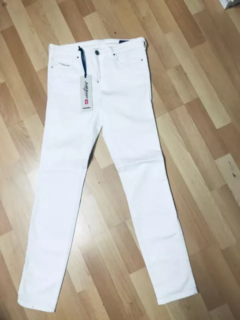 DEFECTIVE Womens Diesel DORIS NE JOGGJEANS 0663V WHITE Slim W27 L30 H5 RRP£200