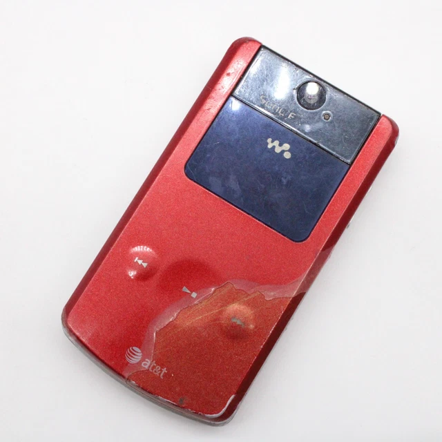 Vintage Sony Ericsson Sony Ericcson Walkman W518a - Red Cellular Phone Y2K