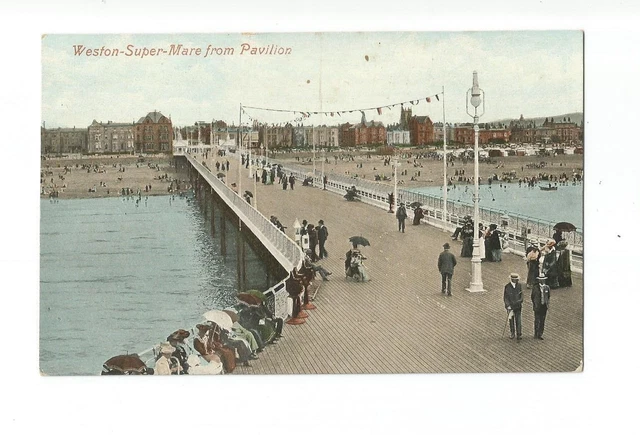 Carte Postale Ancienne - The Paddlers à Weston-Super-Mare, Somerset, Angleterre