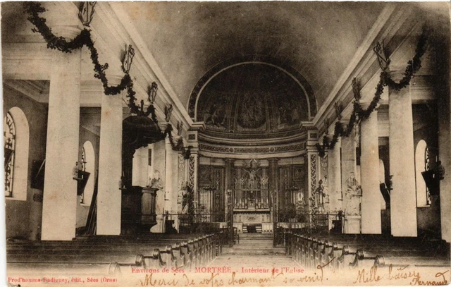 CPA AK Env. de SÉES - MORTRÉE - Intérieur de l'Église (356638)