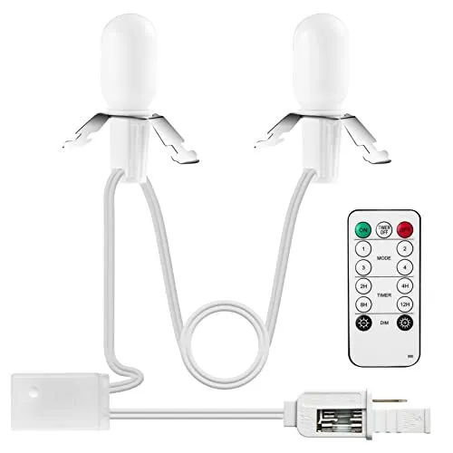Remote Control Lighting System, 5Ft Accessory Cord with 2LED C7 Warm White