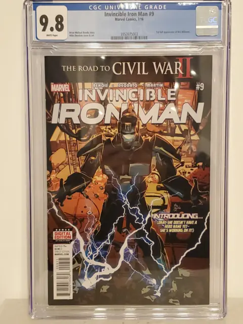 Invincible Iron Man #9 | CGC 9.8 NM/MT | 1st Full Riri (Ironheart) Williams | MC