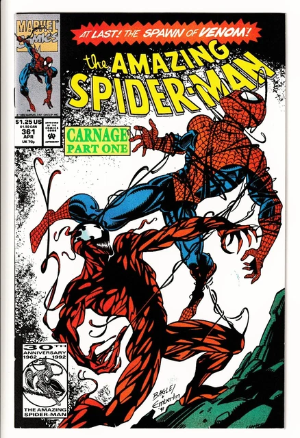 Amazing Spider-Man #361 (1992, Marvel) 1st Full Appearance of Carnage, Key Issue