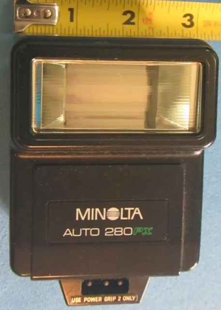 MINOLTA AUTO ELECTROFLASH 280 PX Flash With Case Made in Japan