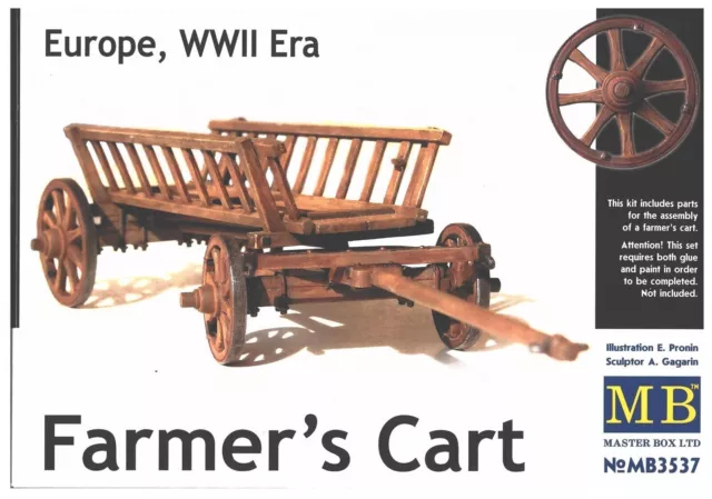 Masterbox 1:35 scale model kit - Farmers Cart Europe WWII  MAS3537