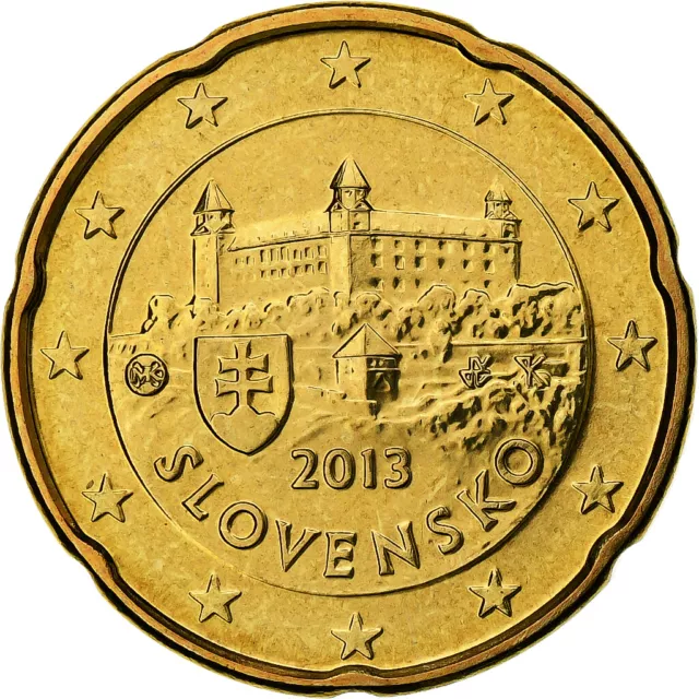 [#1270645] Eslovaquia, 20 Euro Cent, 2013, Kremnica, BU, FDC, Nordic gold, KM:99