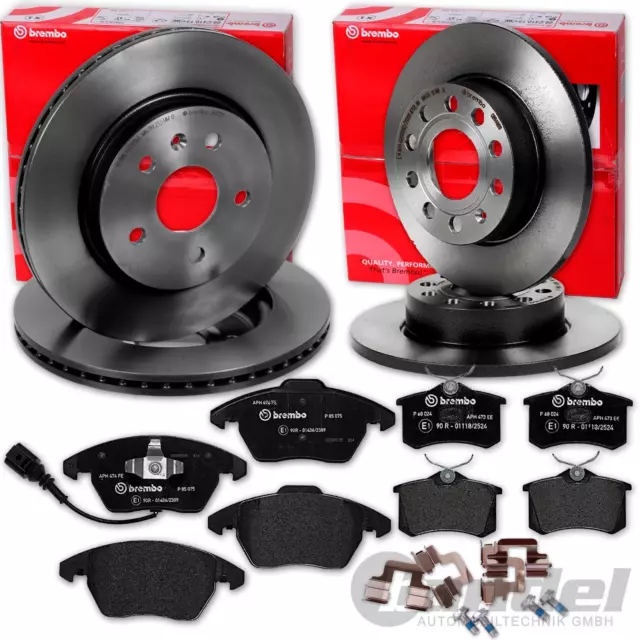 BREMBO Disques + Revêtements Avant+Arrière pour VW Polo 6R Audi A1 Rapide Fabia