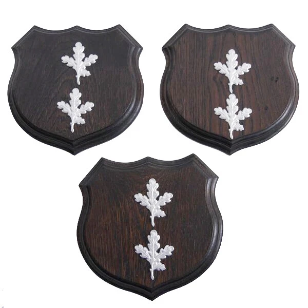 3x Wappenschilder Jabalí AF17cm Escudo de Trofeo Hoja de Roble Portada Fácil