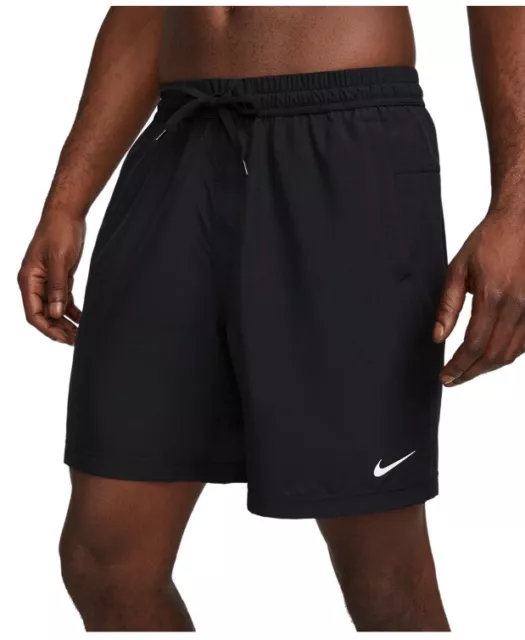 $45 Nike Men’s Dri-FIT Form 7" Unlined Woven Shorts- Black -Large - New Tags