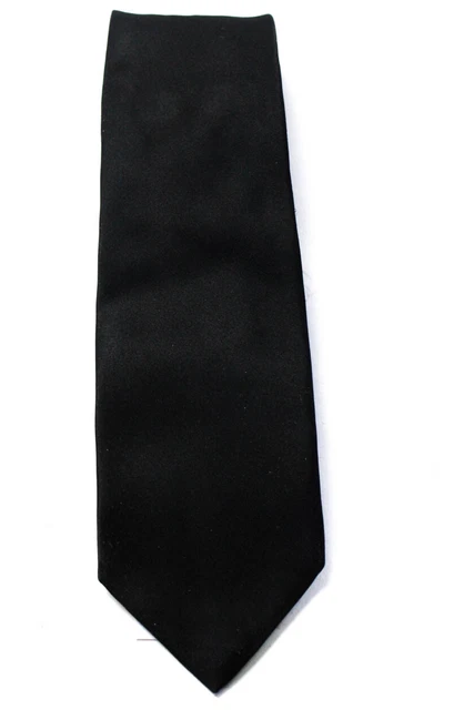 Valentino Mens Mens Silk Classic Necktie Black