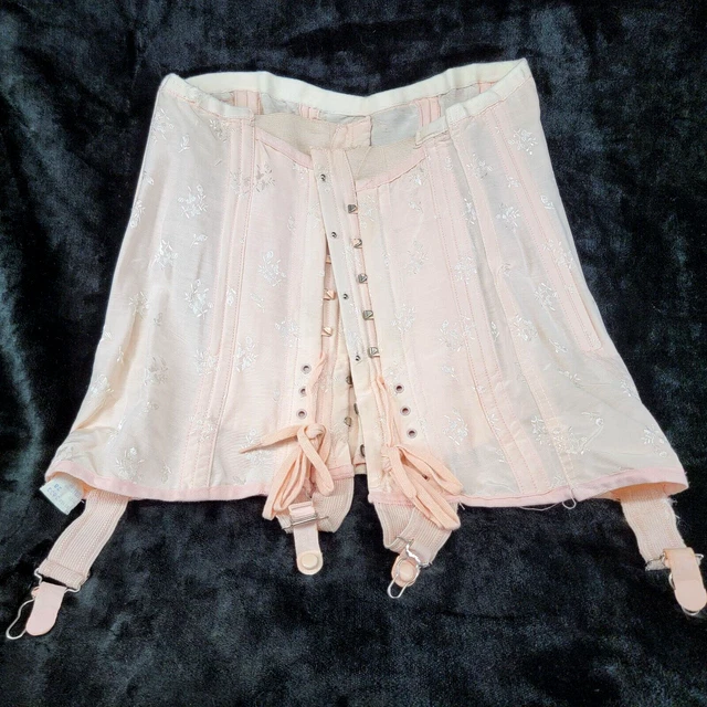 Sarong Girdle Practical Front Size 28 Pink Style 3633 Steampunk Floral Vintage