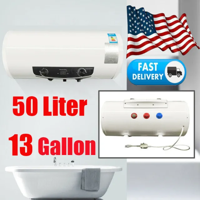 50L13 Gallon Electric Hot Water Heater Warmer Large Tank House Bathroom Shower