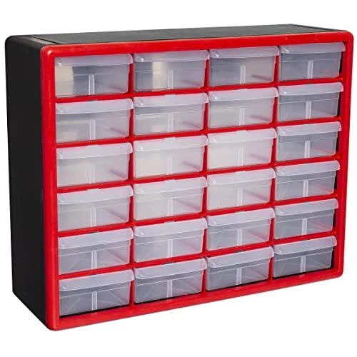 Akro-Mils 10124 24 Drawer Plastic Parts Storage Hardware and Craft Cabinet 20...