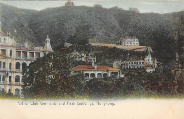 Cpa Hongkong Part Of Club Germania And Peak Buildings Hong Kong