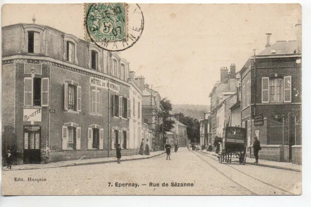 EPERNAY - Marne - CPA 51 - Commerces - Hotel de Montmirail rue de Sezanne