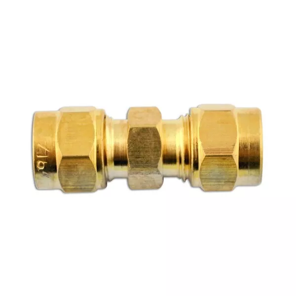 CONNECT Pipe Connector - Straight Brass - 3/16in. - Pack Of 10 - 31178
