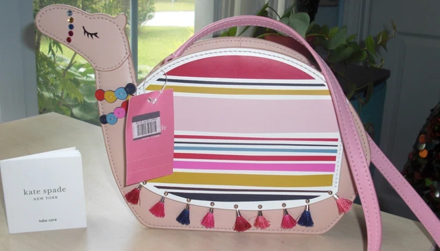 NWT Kate Spade CAMEL LLAMA Purse Tassels Stripes Crossbody "SPICE THINGS UP" Bag
