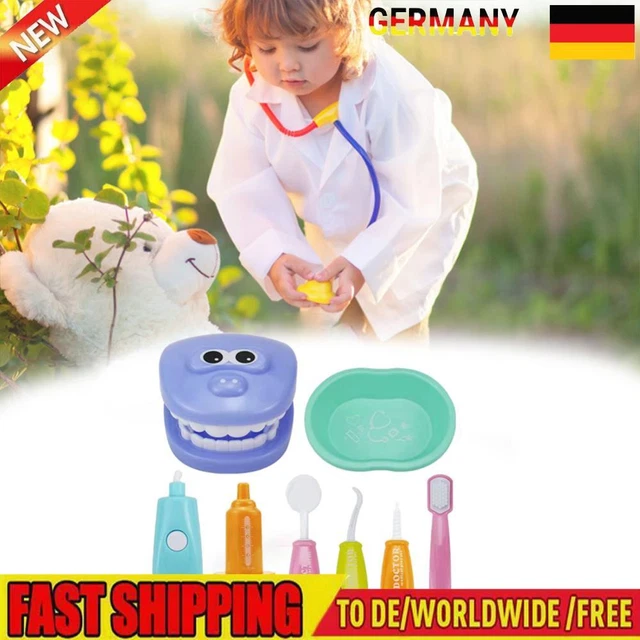 Tikhell 9-teiliges Zahnputzspiel f? Kinder, p?agogisches Dental-Szenenspielzeug,