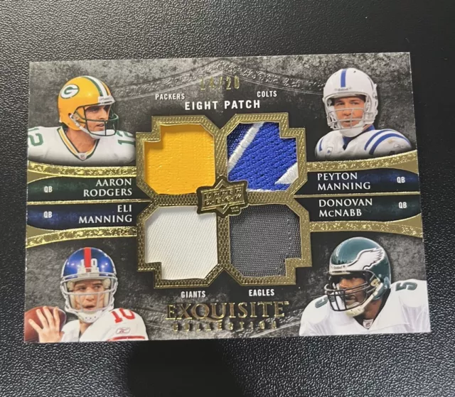 2009 Exquisite Patch /20 Rodgers-Manning-Manning-Elway-Marino-Theismann PMJS