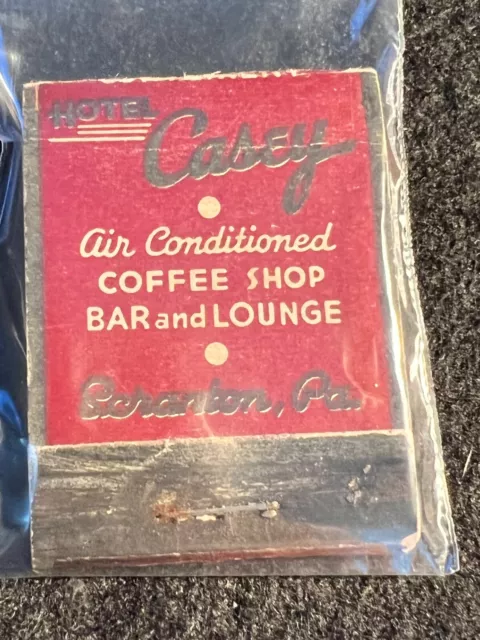 Vintage Matchbook - Hotel Casey - Scranton , Pa - Unstruck!
