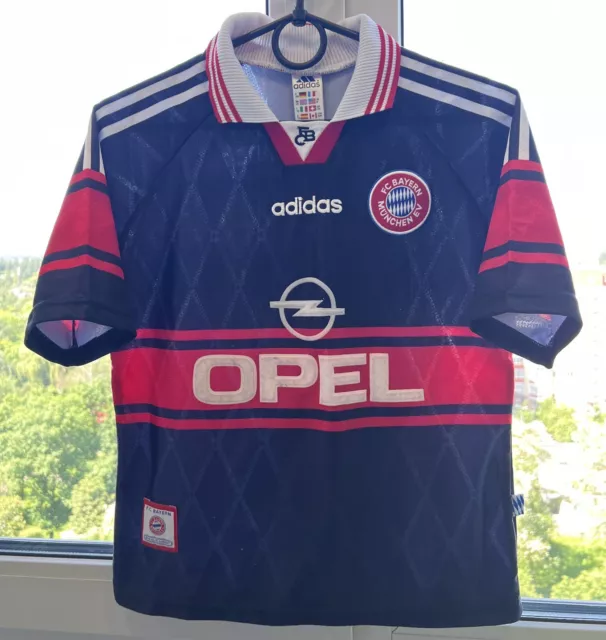 Vintage Bayern Munich Germany home football shirt 97/98 Adidas Size KIDS L