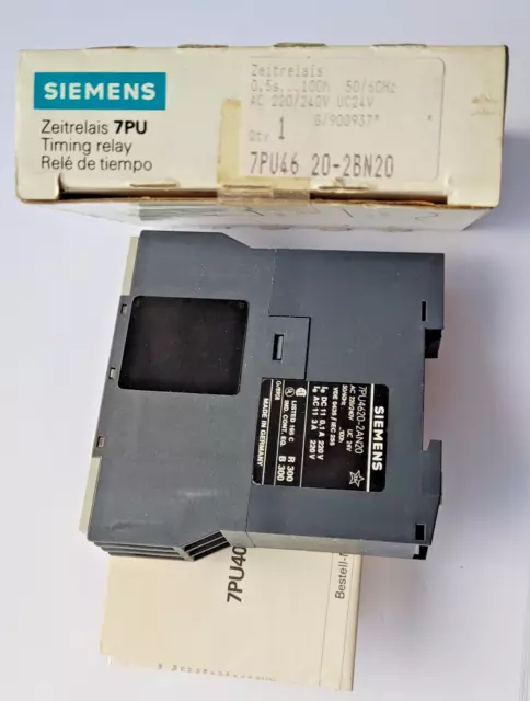 SIEMENS 7PU46 20-2AN20 Time Relay - New/Boxed - Worldwide Shipping