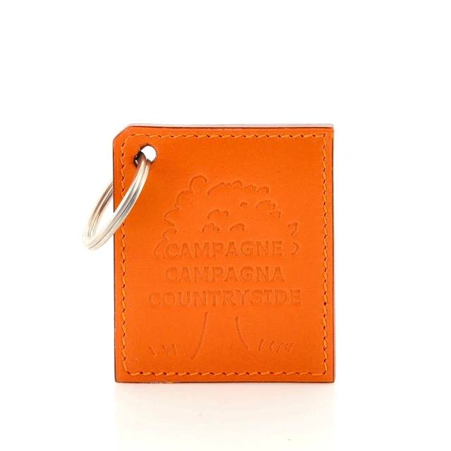 Hermes Campagne Campagna Countryside Key Ring Leather Orange