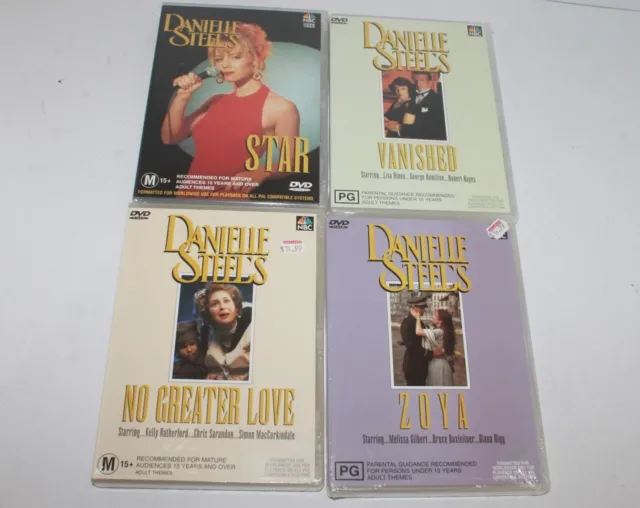 Danielle Steel's No Greater Love Zoya Vanished Star DVD's X4 Brand New & Sealed