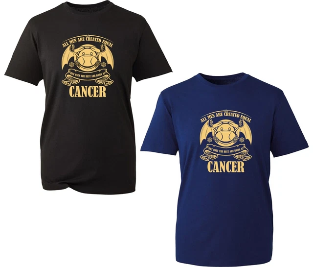 Maglietta All Men Are Created Equal Best Are Born As Cancer Oroscopo Zodiaco Top