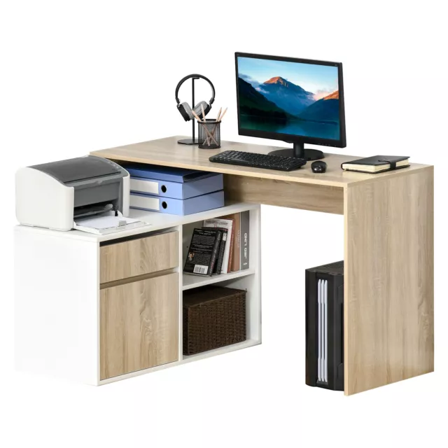 ODK Scrivania ad Angolo Nera 135x93cm - Stabile Tavolo per Computer con  Supporto Monitor Regolabile, Telaio in Acciaio e Piano di Lavoro di Alta  Qualità per Ufficio & Home Office : 