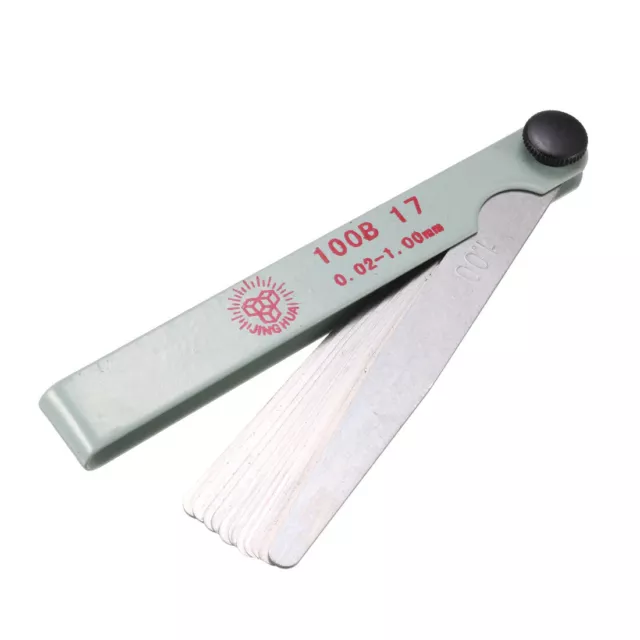 10cm 3.9" Length 0.02mm-1.0mm Thickness Metal Metric Feeler Gauge