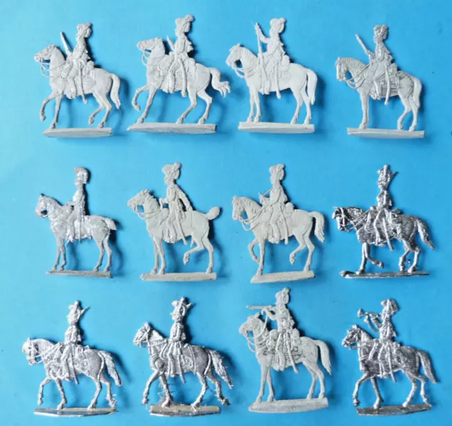 Plats d'étain - Zinnfiguren : Bavière - 12 chevaux-légers premier empire