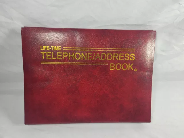 Telephone Address Book 3 Ring 1" Binder 9 X 6 1/2" New Vinyl Red Pen