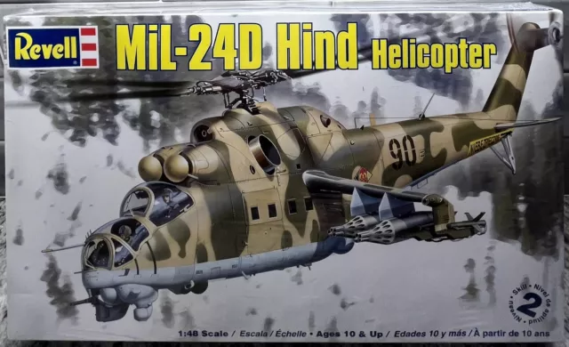 Revell MiL-24D Hind Helicopter Model Kit 1/48 Scale # 85-5856 NIB Factory Sealed