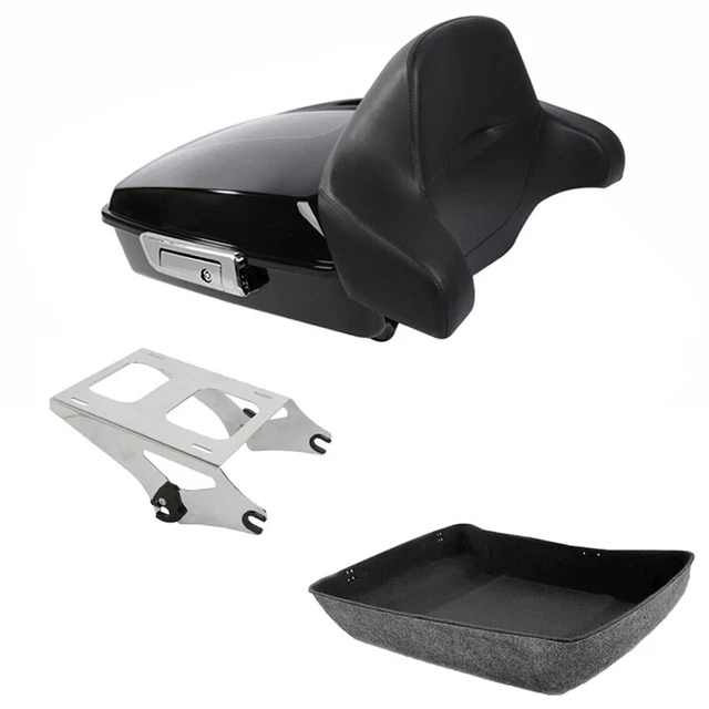 Chopped Trunk Backrest Chrome Mount Rack Fit For Harley Tour Pak Touring 14-2023
