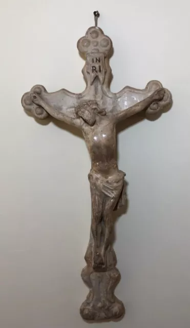 Old sculpture Crucifix Jesus 42 cm