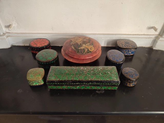 Boîtes anciennes en laque japonaise (2) - bois et laque