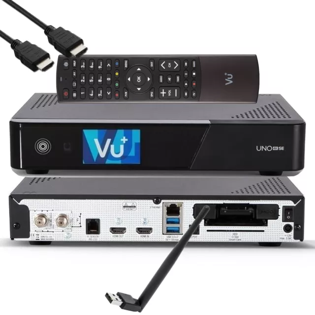 Original vu + Uno Se 4K 1x DVB-S2 Fbc Double Tuner Récepteur Linux UHD 2160p