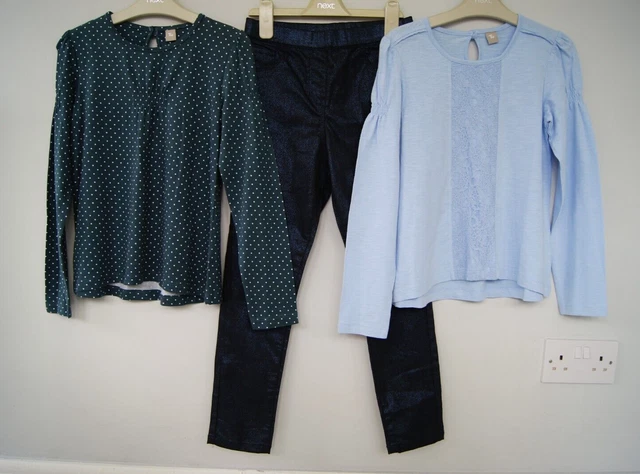 Girls Tops, Leggings, Jeans Bundle Age 9-10 Years New/VGC TU/George Etc 2