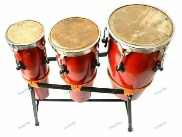 Fibre Congo Avec Support Percussion Instrument 3