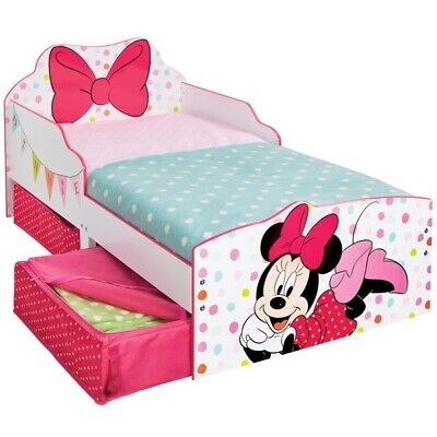 Cuna Minnie Mouse con espacio de almacenamiento, cuna, cama, 140 x 70 cm