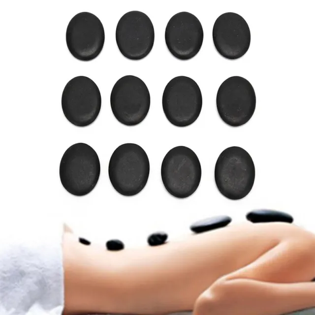 12 pz 3*4 cm Massaggi Pietre Massaggio Lava Set Massaggi Energia Naturale Hot Spa Ro TSA