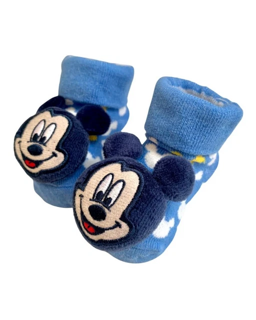 Calzino Disney Neonato Mickey Mouse Con Applicazione Caldo Cotone W22013