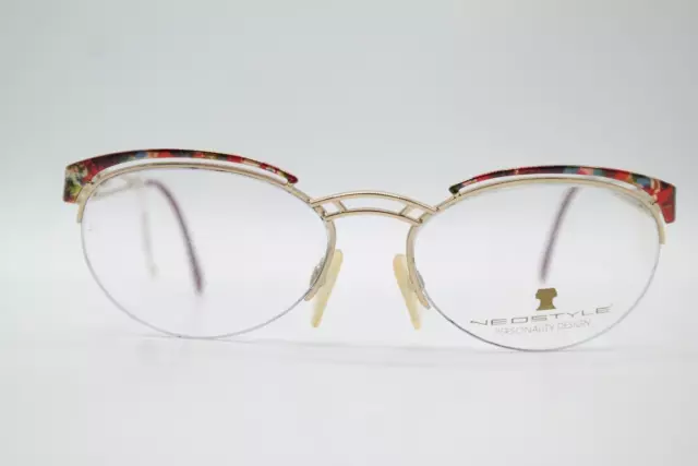 Vintage Neostyle JET 217 Or Bariolé Démi Monture Lunettes Monture NOS