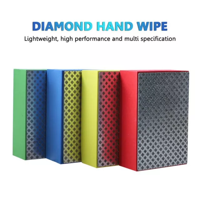 4 X Diamond Polishing Hand Pads Block 95*60mm For Granite Marble Glass Grinding 3