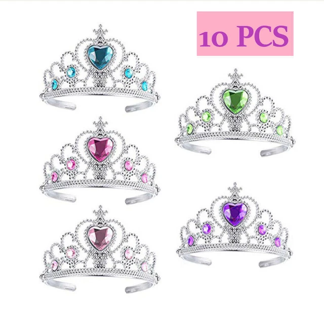 10P*Bambini Corona Diadema Ragazza Cristallo Principessa Carnevale Petto ArteH8V4