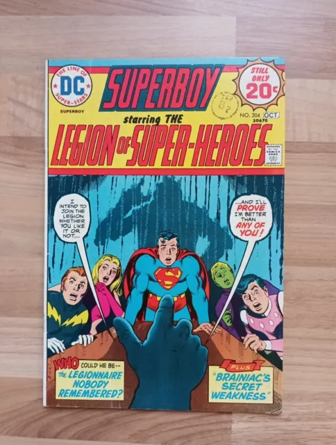 DC Comics Superboy and the Legion of Superheroes Comic No 204 - October 1974