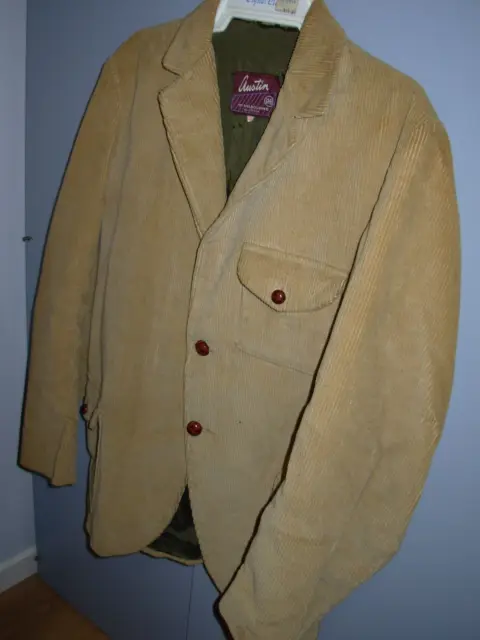 Mens Vintage Retro Corduroy Jacket Size 36 Austin of Melbourne