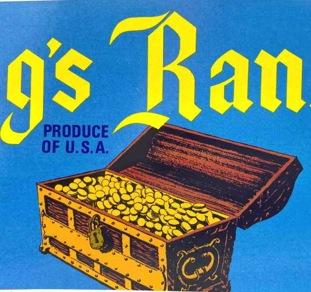 King's Ransom Table Grapes Oasis Gardens Inc Indio California Fruit Crate Label